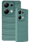 Newface Xiaomi Redmi Note 13 Pro 4G Kılıf Bibercas Silikon Kapak - Koyu Yeşil