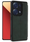 Newface Xiaomi Redmi Note 13 Pro 4G Kılıf Flip Cover - Koyu Yeşil
