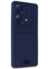 Newface Xiaomi Redmi Note 13 Pro 4G Kılıf Kelvin Kartvizitli Silikon - Lacivert