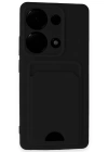 Newface Xiaomi Redmi Note 13 Pro 4G Kılıf Kelvin Kartvizitli Silikon - Siyah