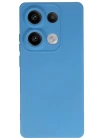 Newface Xiaomi Redmi Note 13 Pro 4G Kılıf Nano içi Kadife Silikon - Mavi
