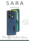 Newface Xiaomi Redmi Note 13 Pro 4G Kılıf Sara Kartvizitli Deri Kılıf - Taba