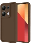 Newface Xiaomi Redmi Note 13 Pro 4G Kılıf Viera Silikon - Kahverengi