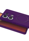 Newface Xiaomi Redmi Note 13 Pro 4G Regal Magsafe Standlı Kapak - Derin Mor