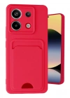 Newface Xiaomi Redmi Note 13 Pro 5G Kılıf Kelvin Kartvizitli Silikon - Kırmızı