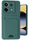 Newface Xiaomi Redmi Note 13 Pro 5G Kılıf Kelvin Kartvizitli Silikon - Koyu Yeşil