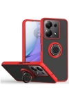 Newface Xiaomi Redmi Note 13 Pro 5G Kılıf Montreal Yüzüklü Silikon Kapak - Kırmızı