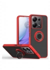Newface Xiaomi Redmi Note 13 Pro 5G Kılıf Montreal Yüzüklü Silikon Kapak - Kırmızı
