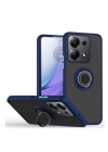 Newface Xiaomi Redmi Note 13 Pro 5G Kılıf Montreal Yüzüklü Silikon Kapak - Lacivert