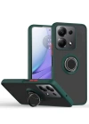 Newface Xiaomi Redmi Note 13 Pro 5G Kılıf Montreal Yüzüklü Silikon Kapak - Yeşil