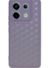 Newface Xiaomi Redmi Note 13 Pro 5G Kılıf Petek Silikon Kapak - Lila