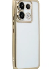 Newface Xiaomi Redmi Note 13 Pro 5G Kılıf Razer Lensli Silikon - Gold