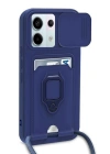 Newface Xiaomi Redmi Note 13 Pro 5G Kılıf Zuma Kartvizitli Yüzüklü Silikon - Lacivert