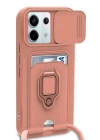 Newface Xiaomi Redmi Note 13 Pro 5G Kılıf Zuma Kartvizitli Yüzüklü Silikon - Pembe