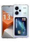 Newface Xiaomi Redmi Note 13 Pro Plus Kılıf Kart Şeffaf Silikon - Şeffaf