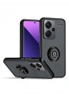 Newface Xiaomi Redmi Note 13 Pro Plus Kılıf Montreal Yüzüklü Silikon Kapak - Siyah