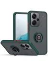 Newface Xiaomi Redmi Note 13 Pro Plus Kılıf Montreal Yüzüklü Silikon Kapak - Yeşil