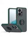Newface Xiaomi Redmi Note 13 Pro Plus Kılıf Montreal Yüzüklü Silikon Kapak - Yeşil