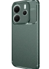 Newface Xiaomi Redmi Note 14 4G Kılıf Auto Focus Karbon Kapak - Koyu Yeşil