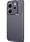 Newface Xiaomi Redmi Note 14 4G Kılıf Auto Focus Karbon Kapak - Lacivert