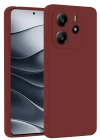 Newface Xiaomi Redmi Note 14 4G Kılıf First Silikon - Bordo