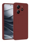 Newface Xiaomi Redmi Note 14 4G Kılıf First Silikon - Bordo