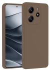 Newface Xiaomi Redmi Note 14 4G Kılıf First Silikon - Kahverengi
