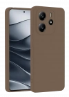 Newface Xiaomi Redmi Note 14 4G Kılıf First Silikon - Kahverengi