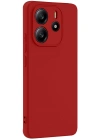 Newface Xiaomi Redmi Note 14 4G Kılıf First Silikon - Kırmızı