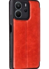 Newface Xiaomi Redmi Note 14 4G Kılıf Flip Cover - Kırmızı