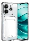 Newface Xiaomi Redmi Note 14 4G Kılıf Kart Şeffaf Silikon - Şeffaf