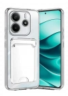 Newface Xiaomi Redmi Note 14 4G Kılıf Kart Şeffaf Silikon - Şeffaf