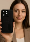 Newface Xiaomi Redmi Note 14 4G Kılıf Sara Kartvizitli Deri Kılıf - Taba