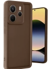 Newface Xiaomi Redmi Note 14 4G Kılıf Viera Silikon - Kahverengi