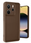Newface Xiaomi Redmi Note 14 4G Kılıf Viera Silikon - Kahverengi