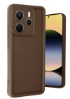 Newface Xiaomi Redmi Note 14 4G Kılıf Viera Silikon - Kahverengi