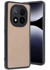 Newface Xiaomi Redmi Note 14 Pro 4G Kılıf Aras Deri Kapak - Pudra