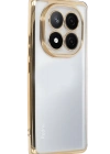 Newface Xiaomi Redmi Note 14 Pro 4G Kılıf Razer Lensli Silikon - Gold