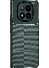 Newface Xiaomi Redmi Note 14 Pro 5G Kılıf Auto Focus Karbon Kapak - Koyu Yeşil