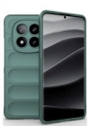Newface Xiaomi Redmi Note 14 Pro 5G Kılıf Optimum Silikon - Koyu Yeşil