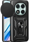 Newface Xiaomi Redmi Note 14 Pro 5G Kılıf Pars Lens Yüzüklü Silikon - Siyah