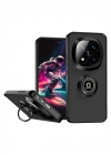 Newface Xiaomi Redmi Note 14 Pro Plus Kılıf Montreal Yüzüklü Silikon Kapak - Siyah