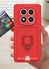 Newface Xiaomi Redmi Note 14 Pro Plus Kılıf Zuma Kartvizitli Yüzüklü Silikon - Yeşil