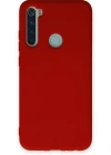 Newface Xiaomi Redmi Note 8 Kılıf Nano içi Kadife Silikon - Kırmızı