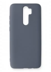 Newface Xiaomi Redmi Note 8 Pro Kılıf Nano içi Kadife Silikon - Gri