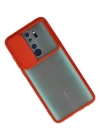Newface Xiaomi Redmi Note 8 Pro Kılıf Palm Buzlu Kamera Sürgülü Silikon - Kırmızı
