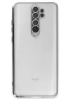 Newface Xiaomi Redmi Note 8 Pro Kılıf Razer Lensli Silikon - Gümüş