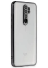 Newface Xiaomi Redmi Note 8 Pro Kılıf Razer Lensli Silikon - Siyah