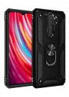Newface Xiaomi Redmi Note 8 Pro Kılıf Sofya Yüzüklü Silikon Kapak - Siyah