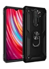 Newface Xiaomi Redmi Note 8 Pro Kılıf Sofya Yüzüklü Silikon Kapak - Siyah